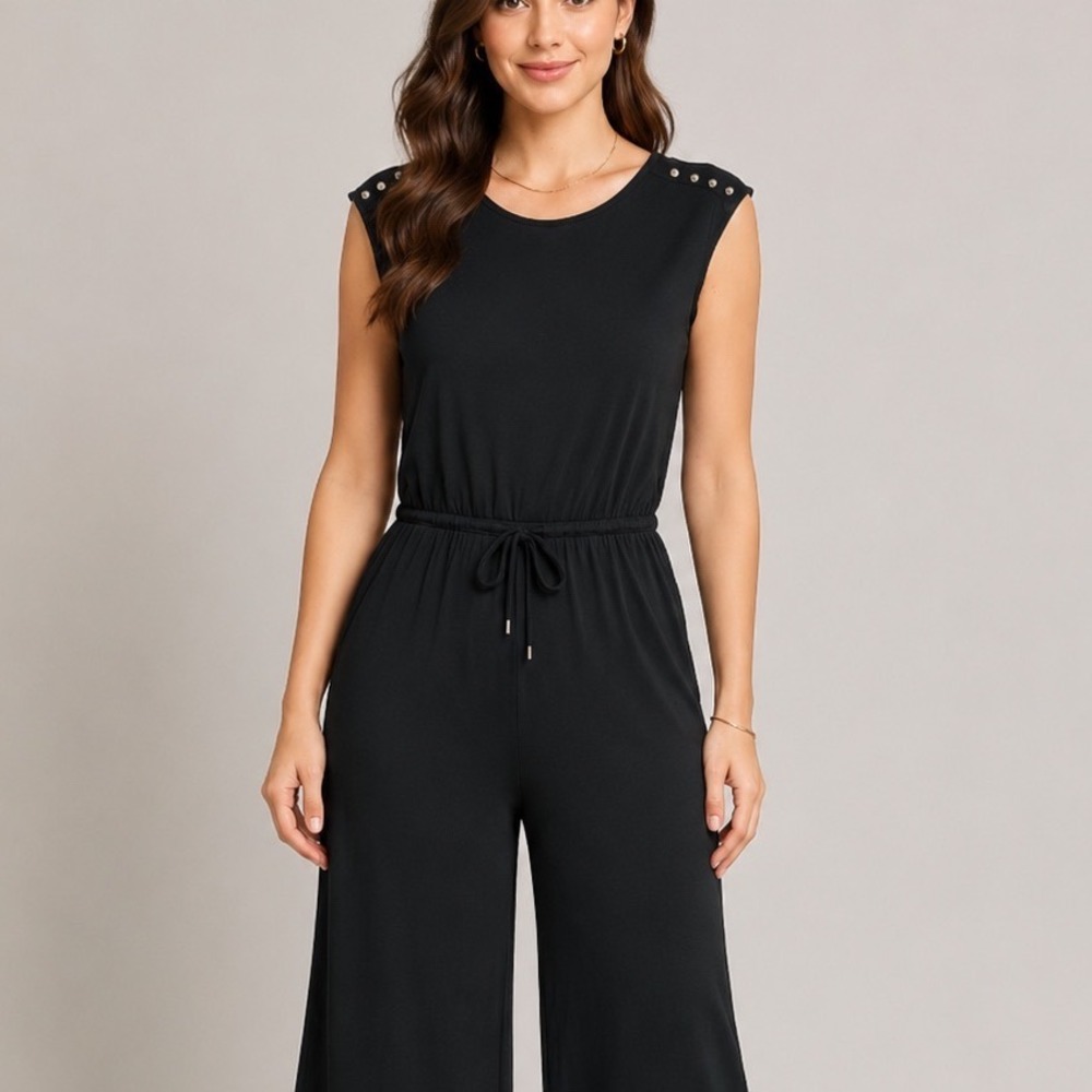 Lauren Ralph Lauren Women's‎ Size Medium Black Wide Leg Jumpsuit